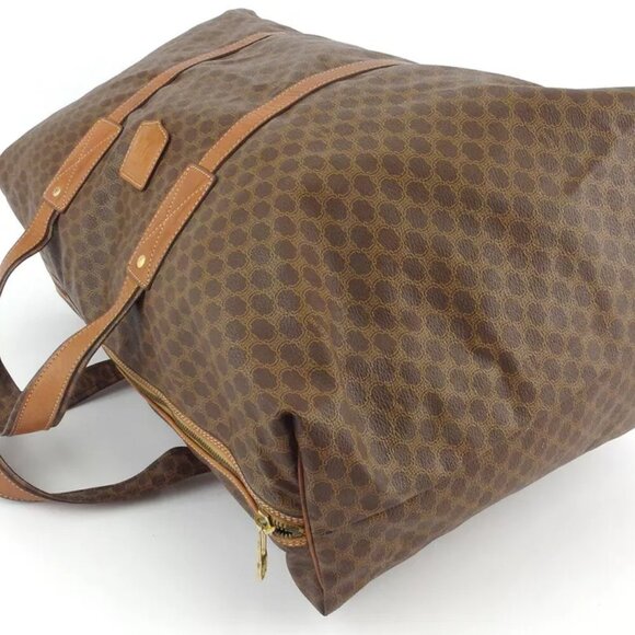 CELINE Boston bag macadam beige PVC ?~ leather Authentic used - Picture 3 of 9